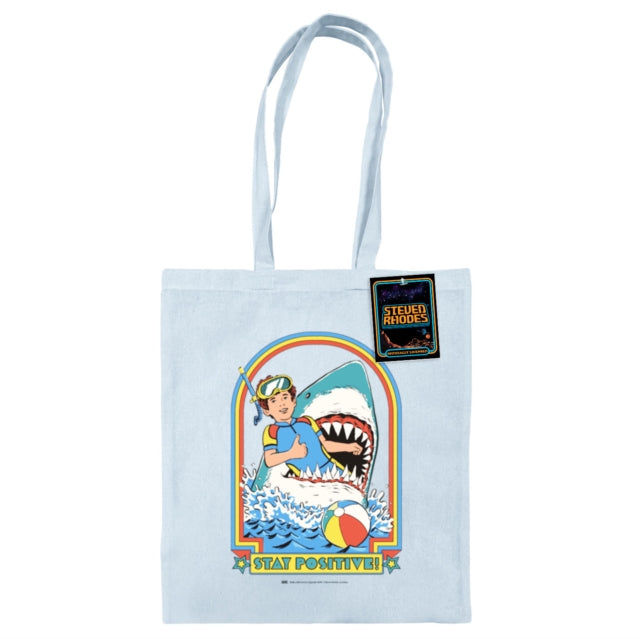 Book cover of: Steven Rhodes (Stay Positive) Pastel Blue Tote Bag
