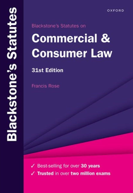 Book cover of: Blackstone's Statutes on Commercial & Consumer Law. By: Francis Rose