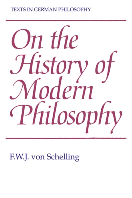 Book cover of: On the History of Modern Philosophy