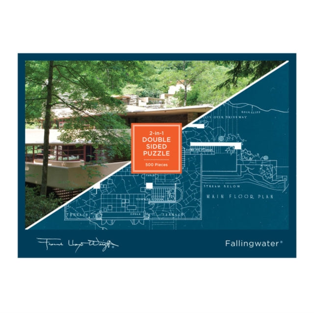 Frank Lloyd Wright Fallingwater 2-sided 500 Piece Puzzle 9780735349605 Galison