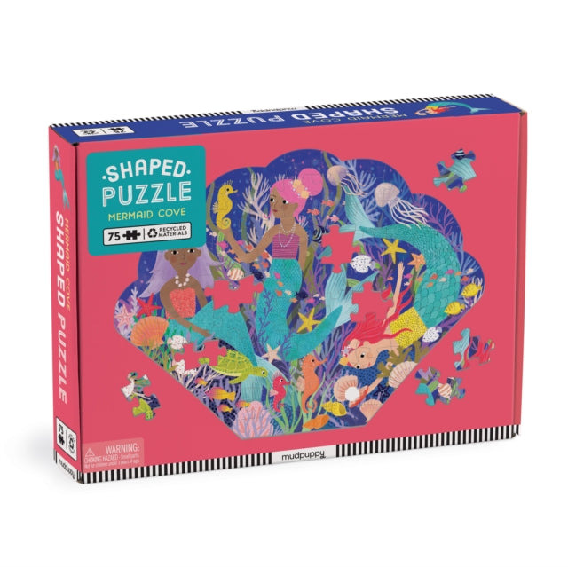 Book cover of: Mermaid Cove 75 Piece Shaped Scene puzzle