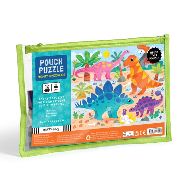 Book cover of: Mighty Dinosaurs 12 Piece Pouch Puzzle