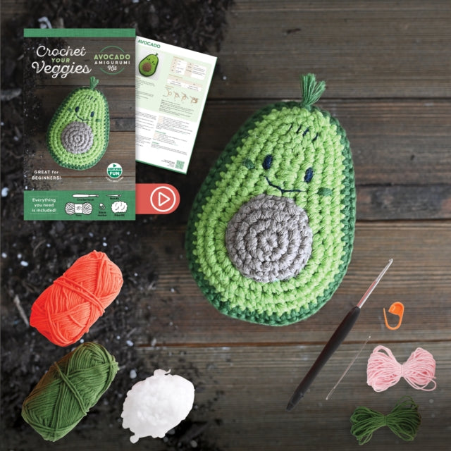 Book cover of: Crochet Your Veggies Amigurumi Kit Avocado