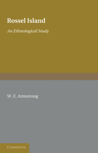 Book cover of: Rossel Island. By: W. E. Armstrong