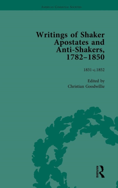 Book cover of: Writings of Shaker Apostates and Anti-Shakers, 1782–1850 Vol 3. By: Christian Goodwillie