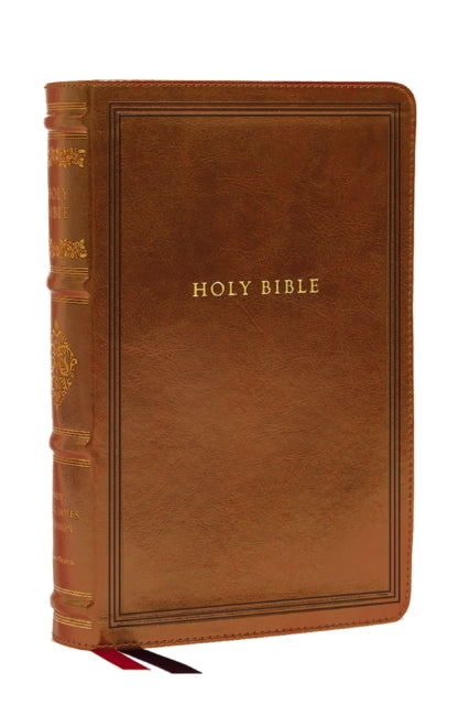 NKJV Large Print Reference Bible, Brown Leathersoft, Red Letter, Comfort Print (Sovereign Collection), Holy Bible, New King James Version 9781400344345 Zondervan