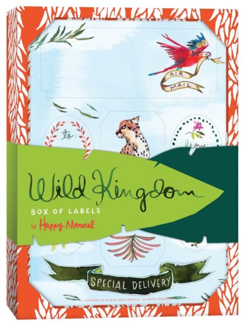 Book cover of: Wild Kingdom Box of Labels. By: Happy Menocal
