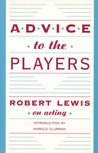 Book cover of: Advice to the Players. By: Robert Lewis