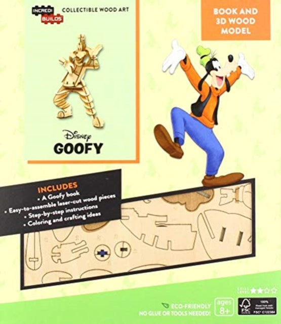 Book cover of: IncrediBuilds: Disney: Goofy Book and 3D Wood Model