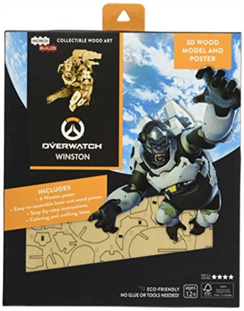 Book cover of: IncrediBuilds: Overwatch: Winston 3D Wood Model and Poster