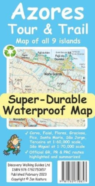 Book cover of: Azores Tour & Trail Super-Durable Map (2nd edition)