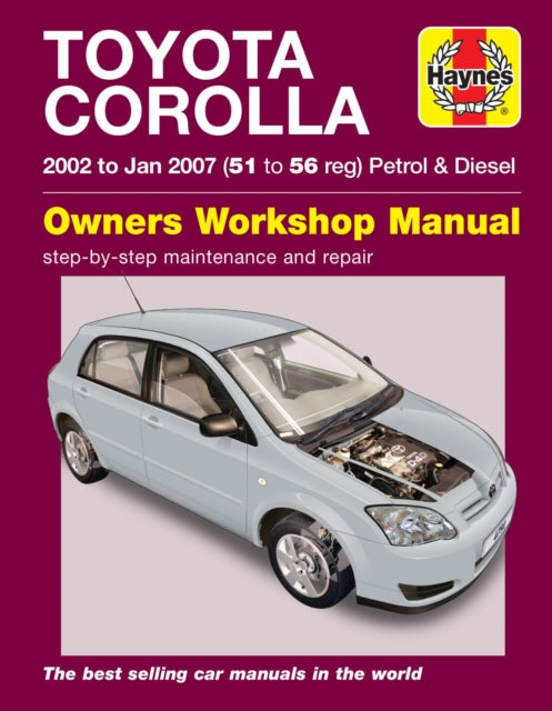 Book cover of: Toyota Corolla (02 - Jan 07) 51 to 56. By: Haynes