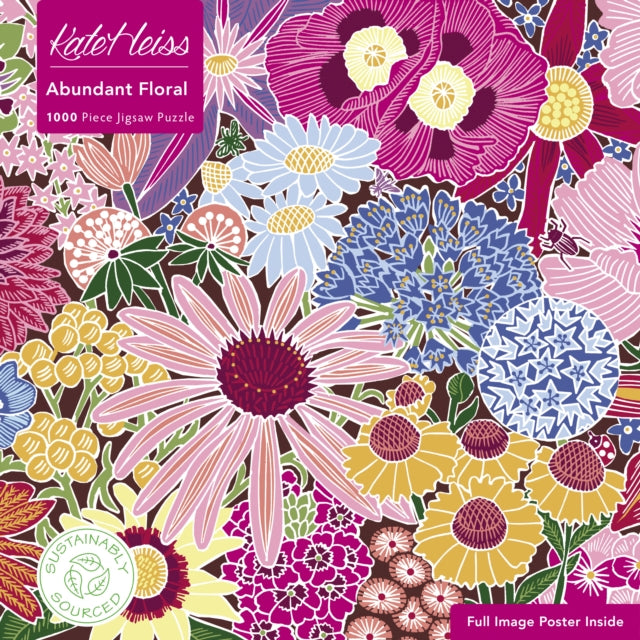 Book cover of: Adult Sustainable Jigsaw Puzzle Kate Heiss: Abundant Floral