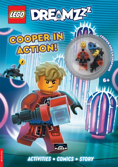 Book cover of: LEGO® DREAMZzz™: Cooper in Action Activity Book (with Cooper LEGO minifigure and grimspawn mini-build). By: LEGO®