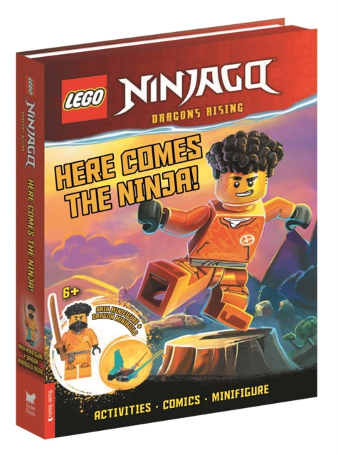 Book cover of: LEGO® NINJAGO®: Here Comes the Ninja! (with Arin minifigure and dragon mini-build). By: Buster Books
