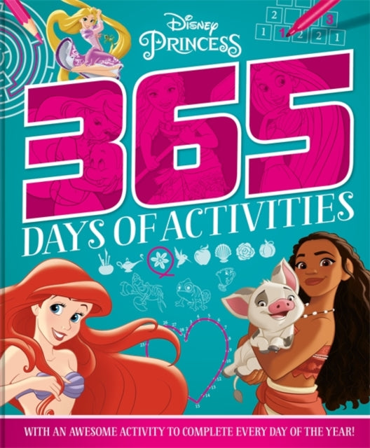 Book cover of: Disney Princess 365 Puzzles & Activities. By: Igloo Books