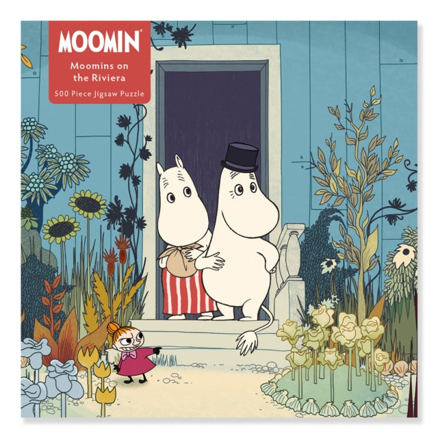 Book cover of: Adult Jigsaw Puzzle Moomins on the Riviera (500 pieces). By: Tree Flame