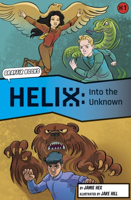 Book cover of: Helix: Into the Unknown (Graphic Reluctant Reader). By: Jamie Hex