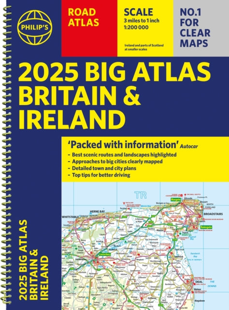 Book cover of: 2025 Philip's Big Road Atlas of Britain & Ireland