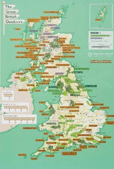 Book cover of: Great British Outdoors - Collect and Scratch Map