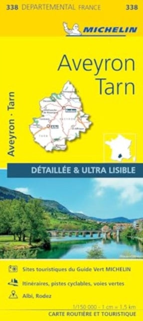 Book cover of: Aveyron, Tarn - Michelin Local Map 338