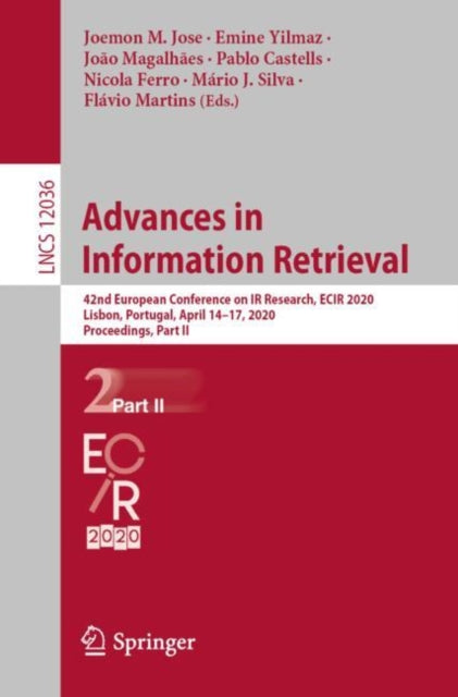 Book cover of: Advances in Information Retrieval. By: Joemon M. Jose
