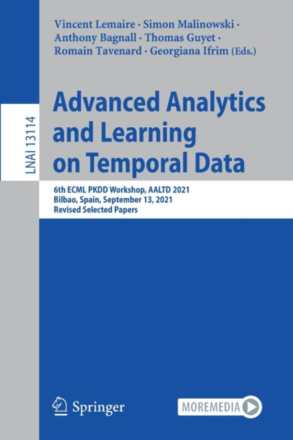 Book cover of: Advanced Analytics and Learning on Temporal Data. By: Vincent Lemaire
