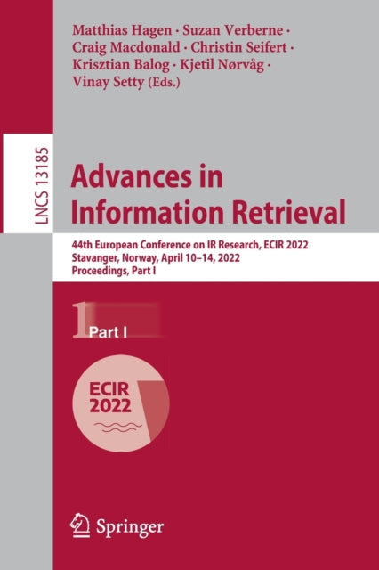 Book cover of: Advances in Information Retrieval. By: Matthias Hagen