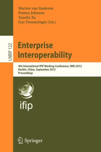 Book cover of: Enterprise Interoperability. By: Marten van Sinderen