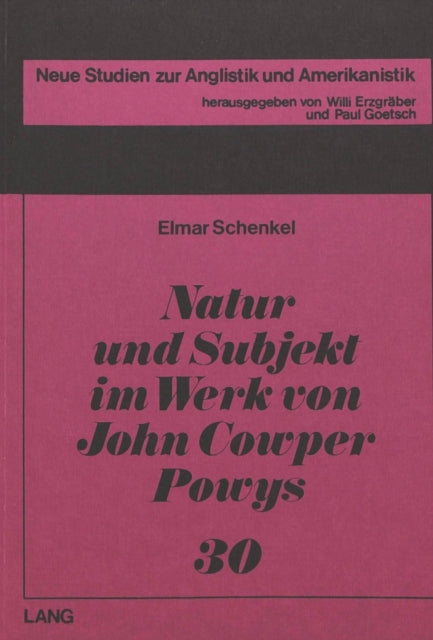 Book cover of: Natur und Subjekt im Werk von John Cowper Powys