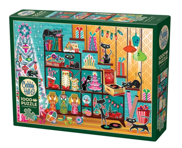 Cobble Hill Christmas Cats 1000 Piece Jigsaw Puzzle