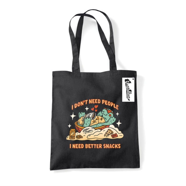 Book cover of: Letter Shoppe (I Need Better Snacks) Black Tote Bag