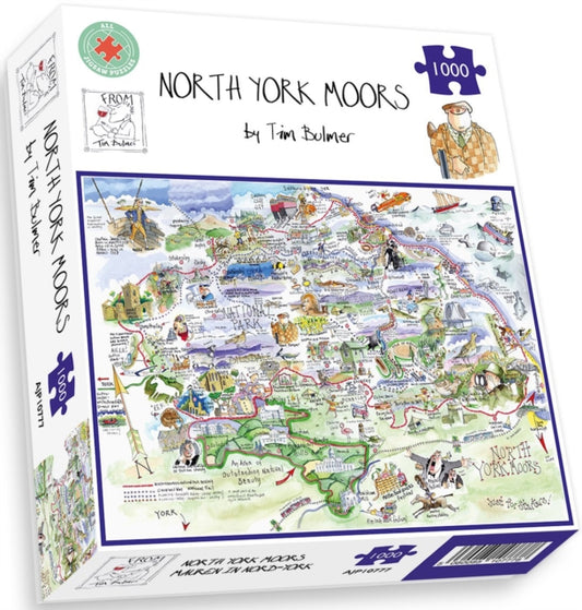 Map of North York Moors Jigsaw 1000 Piece Puzzle