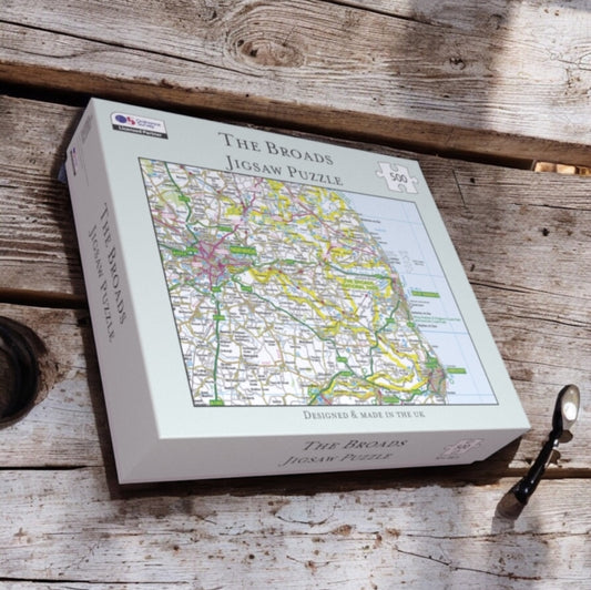 Book cover of: OS Map 500 Piece Premium Jigsaw Puzzle - The Broads