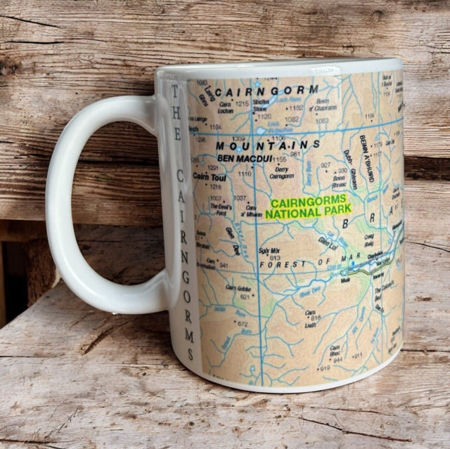 Book cover of: OS Map Ceramic Mug - Cairngorms National Park