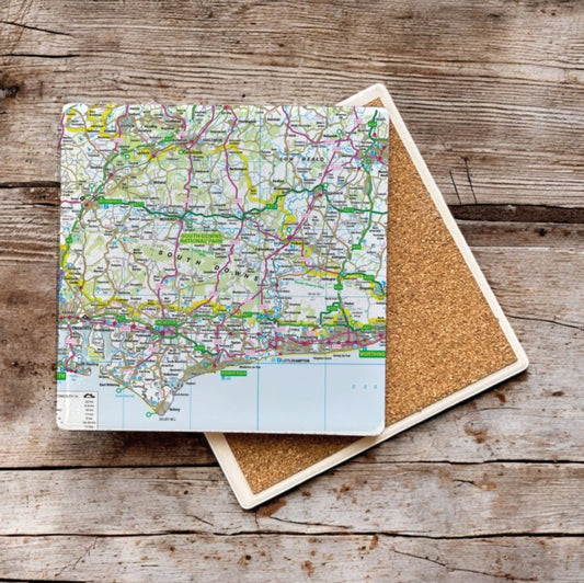 Book cover of: OS Map Ceramic Single Coaster - South Downs National Park
