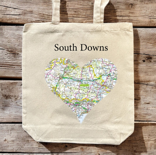Book cover of: OS Map Premium Canvas Tote Bag - South Downs National Park
