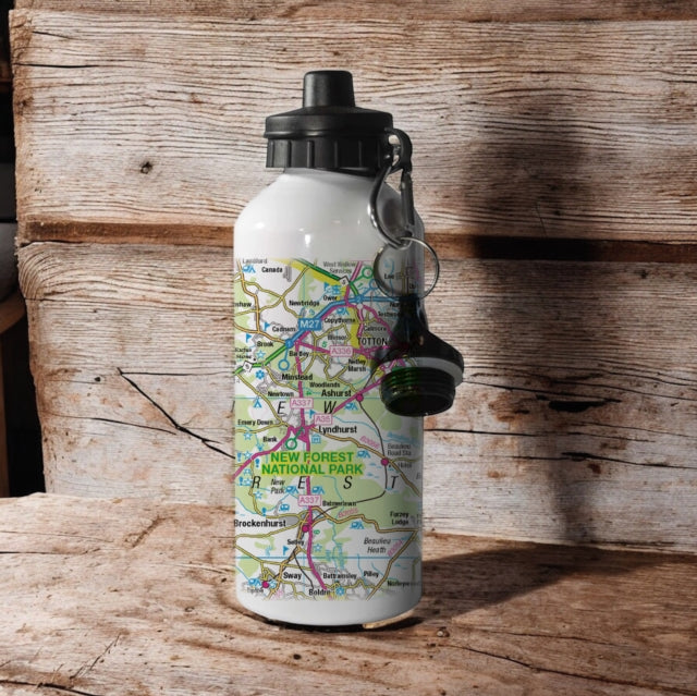 Book cover of: OS Map 600ml Metal Water Bottle - New Forest National Park