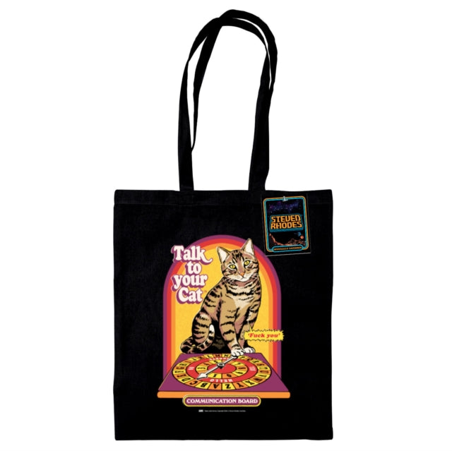 Book cover of: Steven Rhodes (Talk To Your Cat) Black Tote Bag