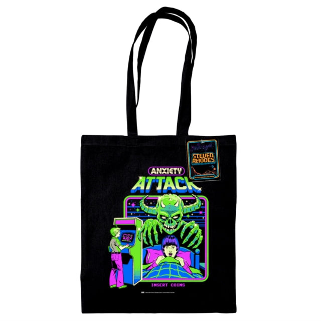 Book cover of: Steven Rhodes (Anxiety Attack) Black Tote Bag