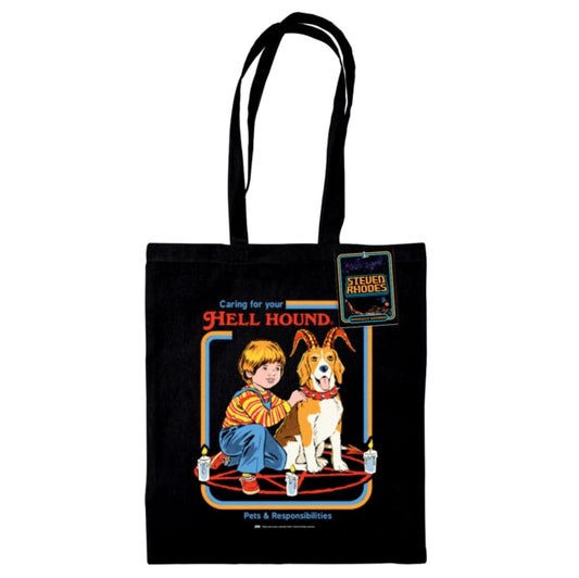 Book cover of: Steven Rhodes (Hell Hound) Black Tote Bag