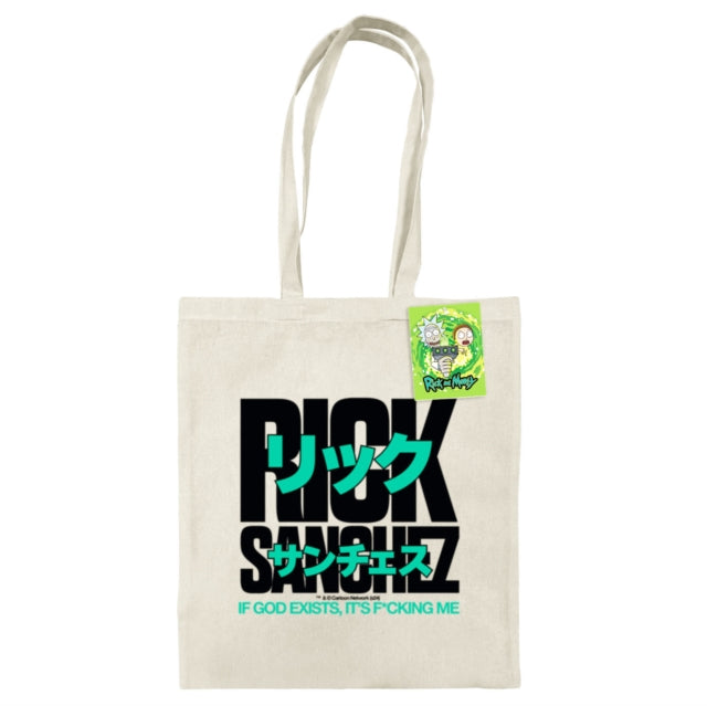 Book cover of: Rick And Morty (If God Exists) Natural Tote Bag