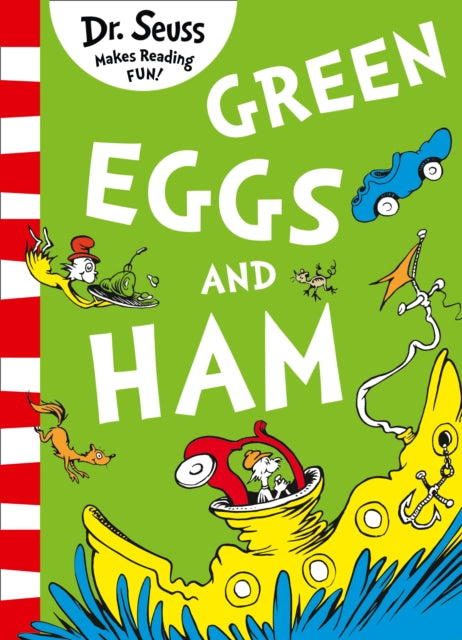 Book cover of: Green Eggs and Ham. By: Dr. Seuss
