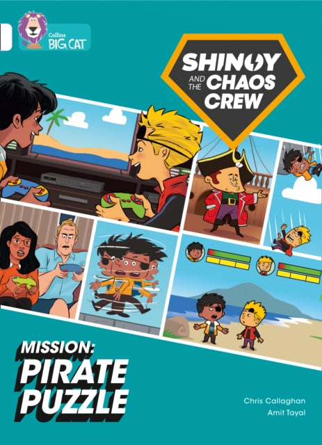 Book cover of: Shinoy and the Chaos Crew Mission: Pirate Puzzle. By: Chris Callaghan