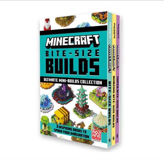 Book cover of: Bite Size Builds Slipcase x 3. By: Mojang