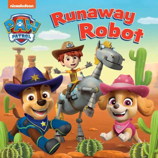 Book cover of: PAW PATROL RUNAWAY ROBOT BOARD BOOK. By: Paw Paw Patrol