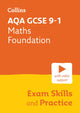 Book cover of: AQA GCSE 9-1 Maths Foundation Exam Skills and Practice. By: Collins GCSE