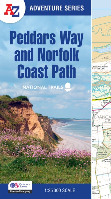 Book cover of: Peddars Way and Norfolk Coast Path. By: A-Z Maps