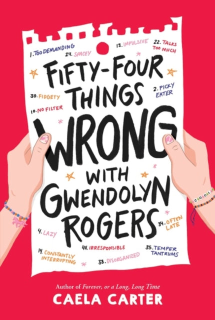 Book cover of: Fifty-four Things Wrong With Gwendolyn Rogers. By: Caela Carter