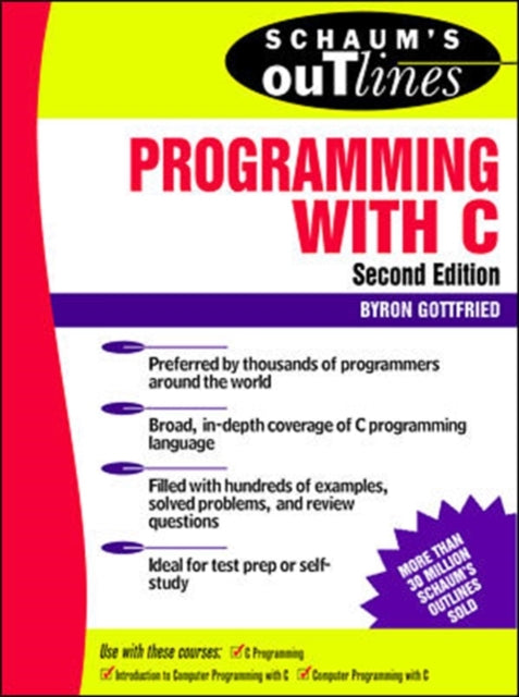 Book cover of: Schaum's Outline of Programming with C